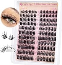 EYDEVRO Manga Lash Clusters Wispy Eyelash Clusters Anime Cluster Eyelash Extensions Natural DIY Lash