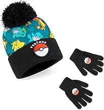 Pokemon Beanie, Gloves, and Scarf Set for Boys, 2 or 3 Pcs Winter Accessories, Winter Hat, Knit Gear