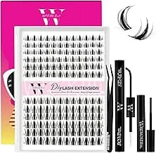 WLFRHD Manga Lash Clusters Kit DIY 144Pcs Fairy Eyelash Clusters Natural Lashes Kit with Anime Lash