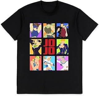 JoJo's Bizarre Adventure Shirt Anime Fashion Trend t-Shirt Unisex Short-Sleeved Tops Teen Fans Gifts