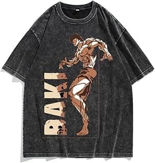 Men's 90s Vintage Anime Graphic Shirts Summer Casual Hip Hop Tee Streetwear Harajuku Top Tshirt Y2K