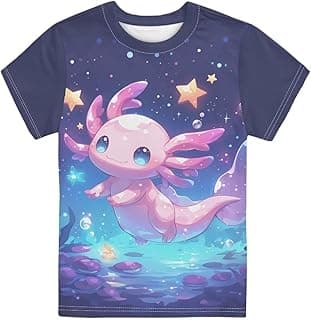 Xhuibop Kids Tshirts Girls Boys 3-16 Years Summer Clothes for Teens Loose Fitting Tops