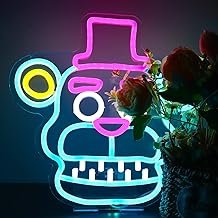 AHlove Anime Neon Sign，Freddy Neon Signs for Wall Decor，LED Neon Lights for Bedroom，Birthday、Christm