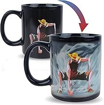 BeneU One Piece Luffy Changing Coffee Mug Heat-Sensitive Reactive Ceramic Cup Coffee Mug