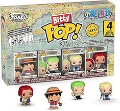 Funko Bitty Pop! One Piece - Monkey D. Luffy, Roronoa Zoro, Axe Hand Morgan, and A Surprise Mystery 