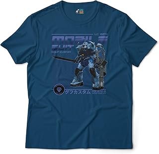 Calibear Prints MS-07B-3 Gouf Custom Anime Mecha Graphic Art T-Shirt