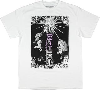 Death Note Men's L VS Light Character Design Graphic Print Adult Anime T-Shirt