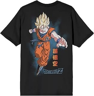 Dragon Ball Z T-Shirt Men's Goku Super Saiyan Anime Two-Sided Adult Top