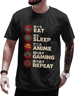 Eat Sleep Anime Gaming Repeat Shirt – Japanese Otaku Women