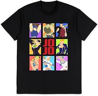 JoJo's Bizarre Adventure Shirt Anime Fashion Trend t-Shirt Unisex Short-Sleeved Tops Teen Fans Gifts
