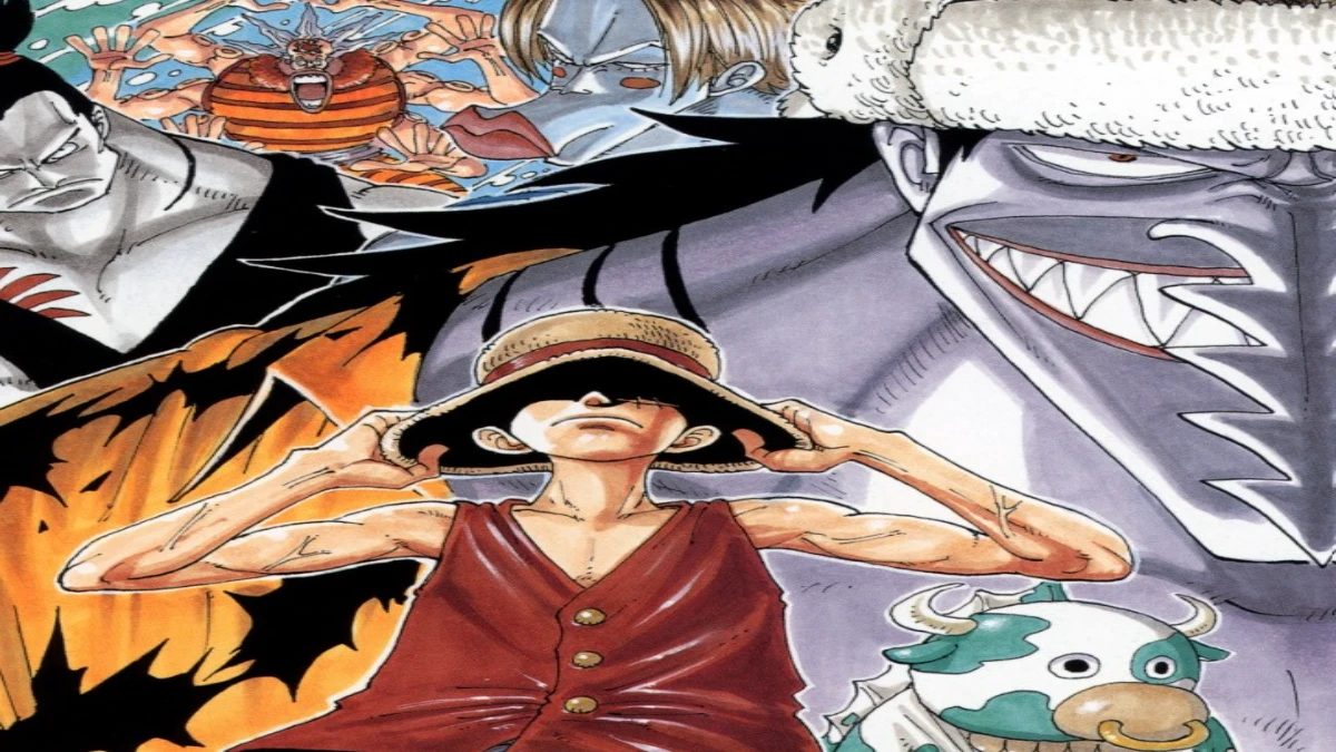 Emotional scene of Nami stabbing her Arlong tattoo, tears streaming down her face