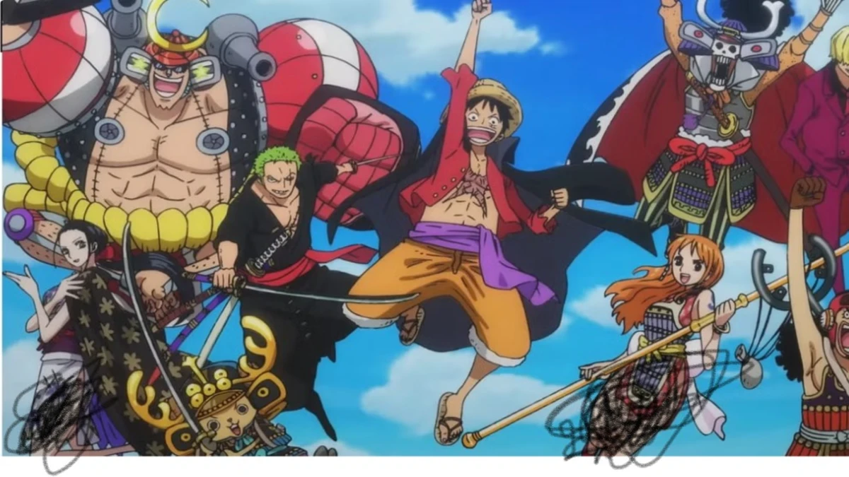 Luffy in Gear Five, his Joy Boy form, fighting Kaido
