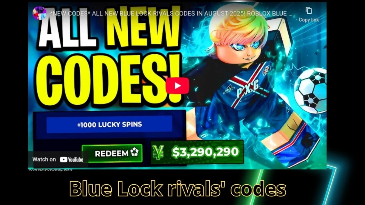 Blue Lock Rivals Codes