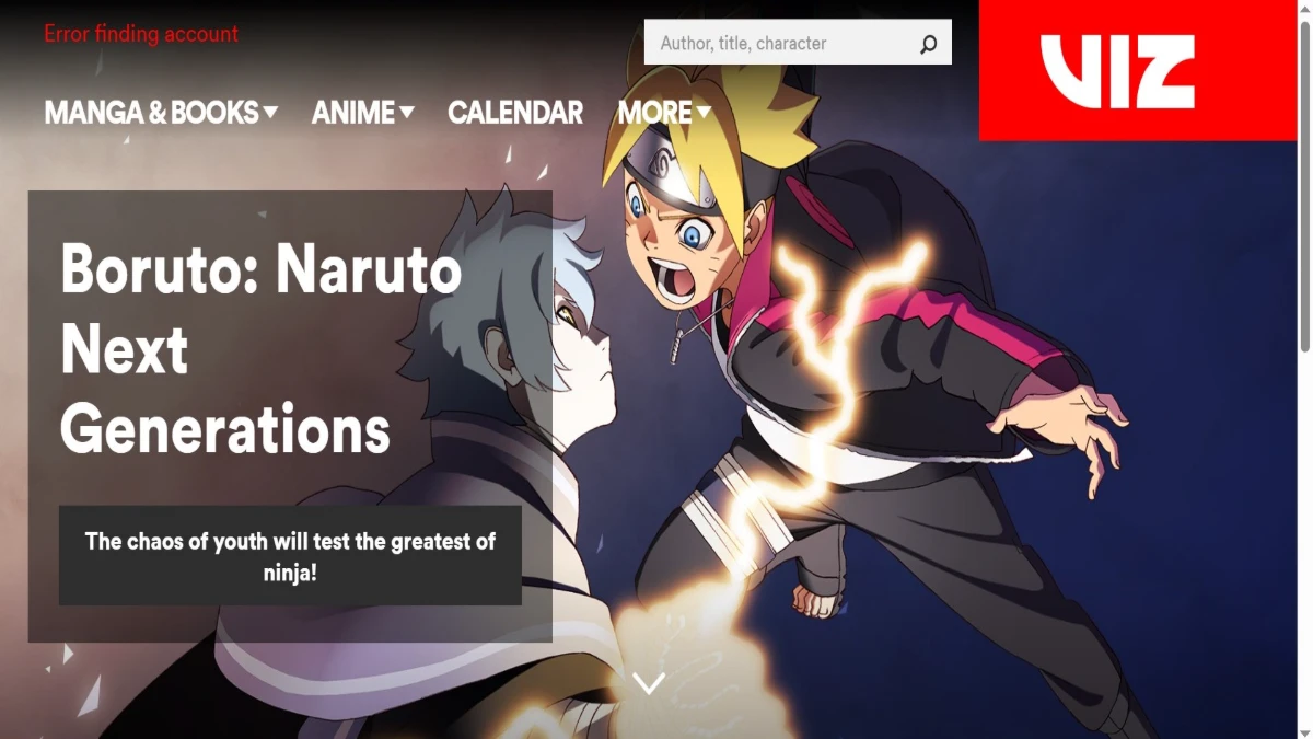 Interface de VIZ Media